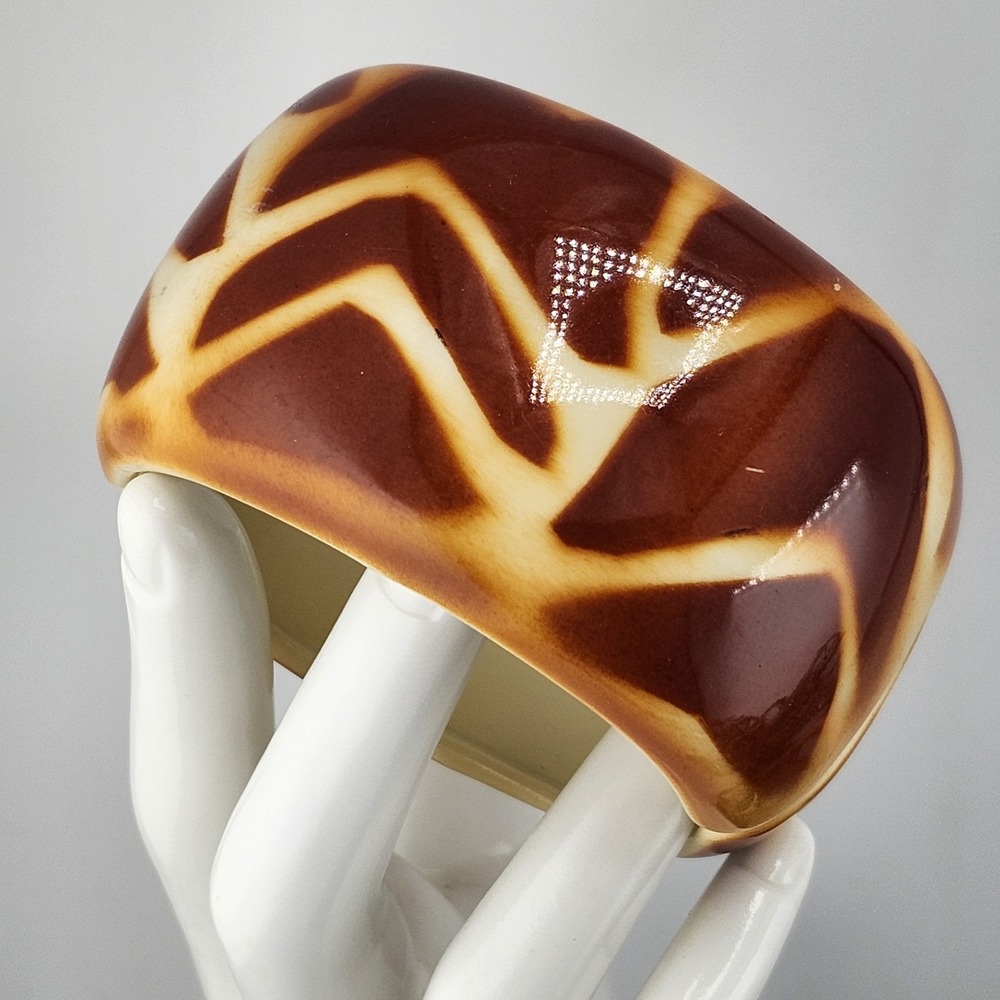 Wide Hinged Acrylic Cuff‎ Bracelet